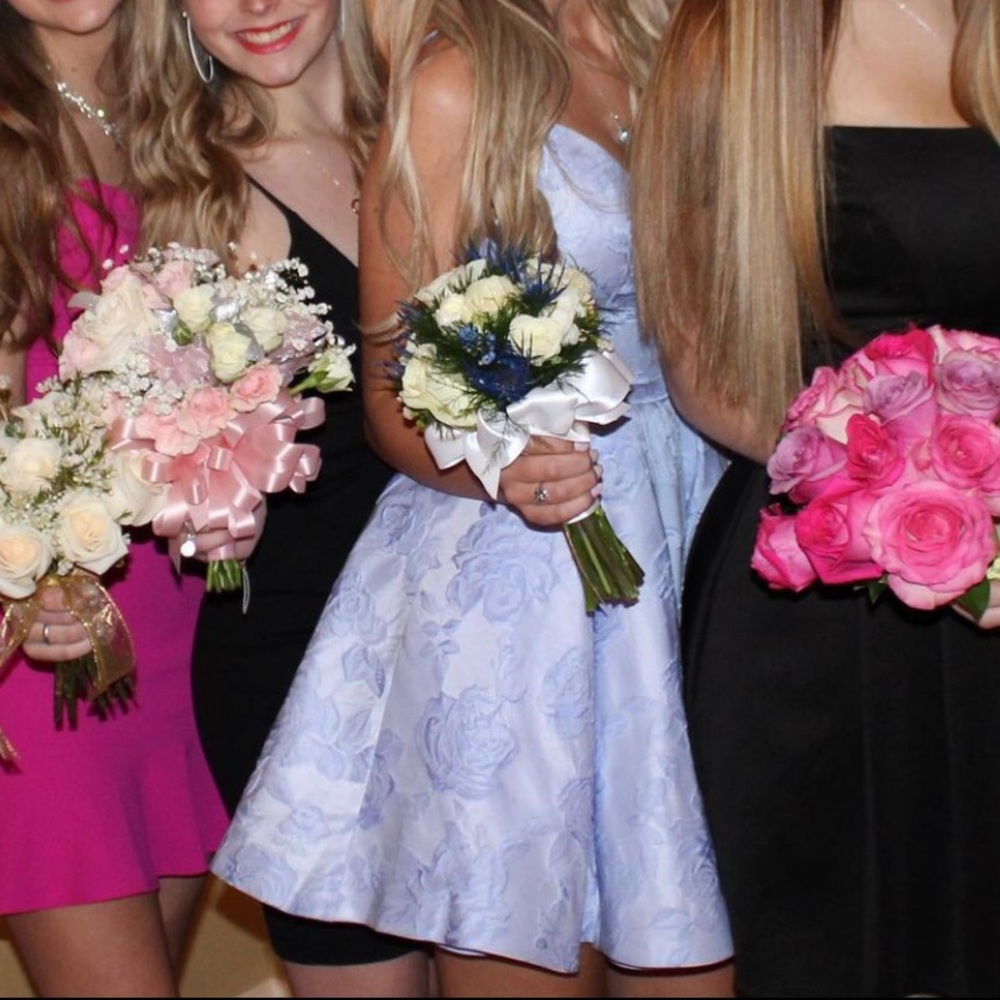 Sherri Hill Periwinkle Floral Dress Size 00